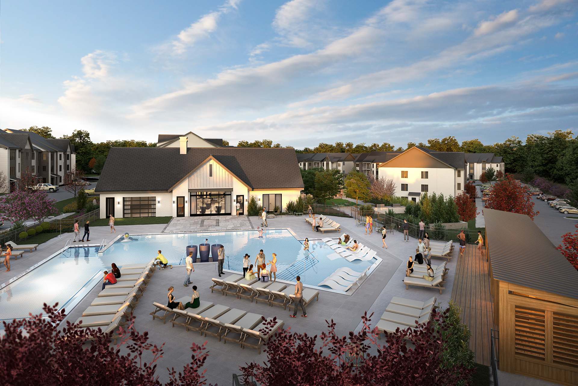 Vintage Bakers Crossing pool rendering - Gallatin, TN